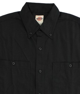 Dickies Men's Work Shirt, Long-Sleeved Button-Down Collar, Two Front Pockets