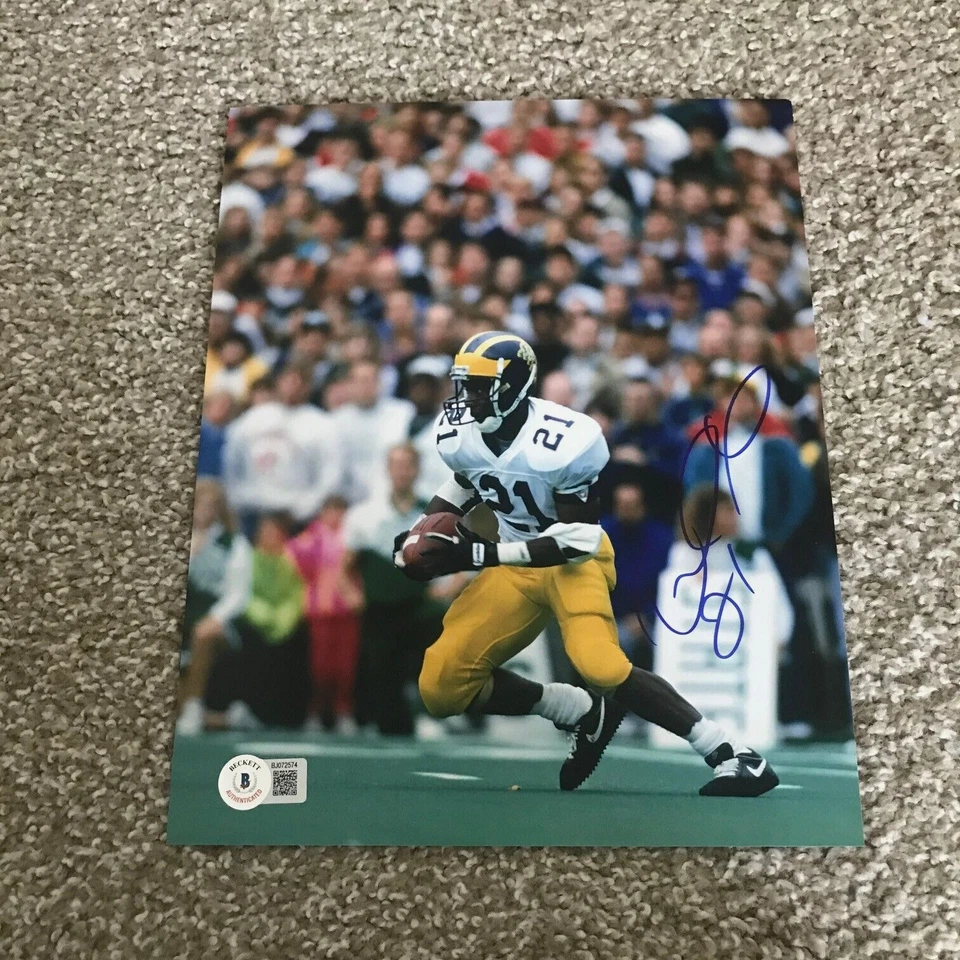 Foto autografiada firmada por Desmond Howard de 8x10 Michigan Heisman Cool Bas Beckett Foto 1 de 1