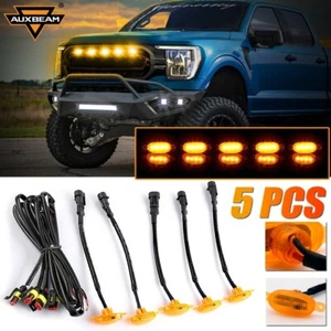 5PCS LED Front Grill Grille Running Lights Amber Lens For Dodge Ram 2500 3500 - Picture 1 of 12