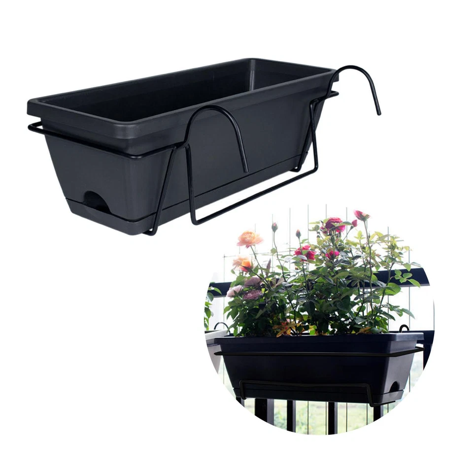 Window Box Planter Hanging Railing Planter for Balcony Railing Hanging Planter - Image 1 of 1