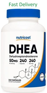 Nutricost DHEA 50mg, 240 Capsules - Gluten Free, Soy Free, Non-GMO, Supplement - Picture 1 of 5