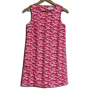 New Vineyard Vines Girls Whale Outline Diamond Back Dress Pink Coral Size 12 - Picture 1 of 9