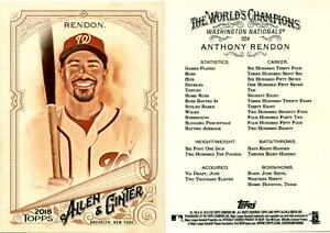Anthony Rendon 2018 Topps Allen and Ginter Baseball Card 324