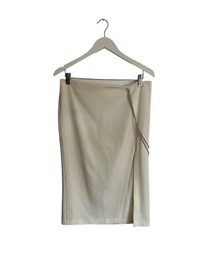 Винтажная юбка-карандаш Rinascimento сделано в Италии цепочка размер L 12 10 кремовый передний разрез - Изображение 1 из 4