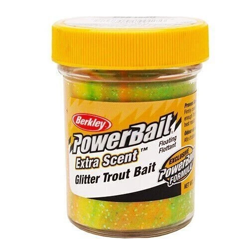 Berkley Powerbait Glitter Trout Dough Bait 1-4/5 Ounce Rainbow 1004950 - Image 1 of 1