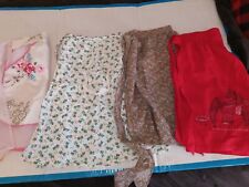 NICE ASSORTED LOT OF 4 VINTAGE APRONS SHEER Yellowstone Bears Paisley & Flowered