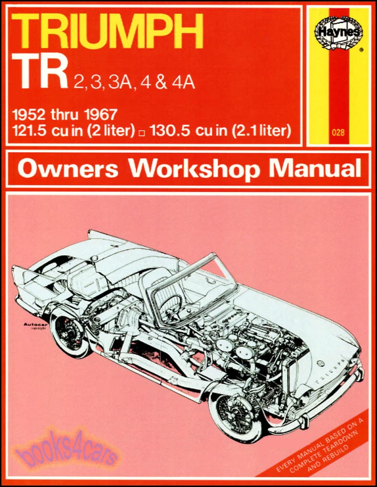 TR4 TR3 Triumph Negozio Manuale Servizio Riparazione Haynes TR4A TR3A Officina - Immagine 1 di 1