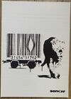 Banksy  Big Format Signée Et Tampon - Dismaland- Pochoir Sur Carton