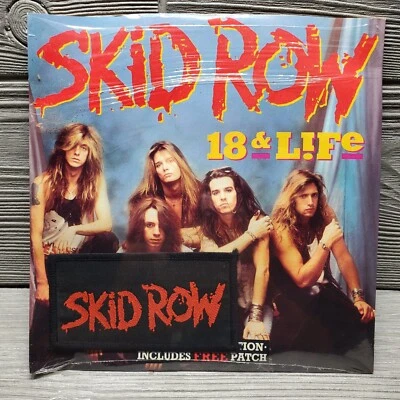 Skid Row 18 & life 7'single Collectors Edition With Patch UK In Shrink 1990 - Image 1 of 4