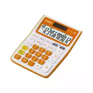 Casio MJ-12VCb-RG 300 Steps Check & Correct Colourful Desktop Calculator Orange - Picture 1 of 4