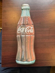 Coca Cola Bottle Shaped Metal Lidded Tin 1995 Size - 9.5" Tall and 3" Wide-New - Picture 1 of 9