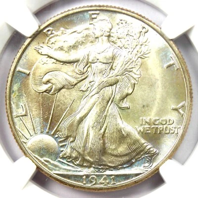 1941-D Walking Liberty Half Dollar 50C - NGC MS67+ Plus Grade - $2,750 Value! - Image 1 of 4