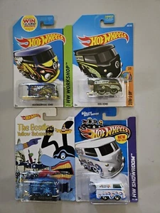 Hot Wheels Volkswagen Kool Kombi * Lot of 4 Vehicles * 2013/ 2014/ 2016/ 2017 * - Picture 1 of 1