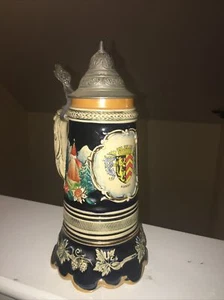 German Vintage Musical Lidded Beer Stein Gerz W. Germany 9 1/4”Tall Perfect - Picture 1 of 11
