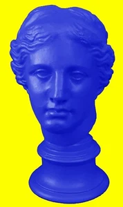 Escultura Azul Venus Afrodita Estatua Griega Estatuilla Diosa Amor Belleza 18" - Imagen 1 de 3