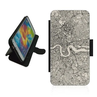 EastEnd London map Phone case wallet flip cover For iPhone Samsung Pixel EAS1 - Image 1 of 4