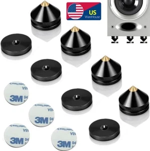 4Pcs Audio Speaker Foot Isolation Spikes Cone Pads Floor Protectors Shockproof - Picture 1 of 9