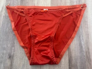 Bragas de bikini rojas brillantes de doble cuerda talla Med - Imagen 1 de 9