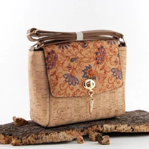 Damen Kork Handtasche Umhängetasche Vegan  Naturbunt PETA Handtasche Korktasche - Bild 1 von 31