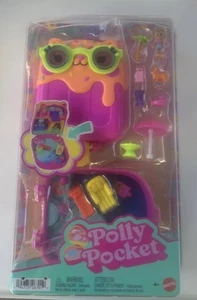 Mattel - Polly Pocket: Pocket Kitty Popsicle Resort Compact [New Toy] Paper Do - Picture 1 of 7