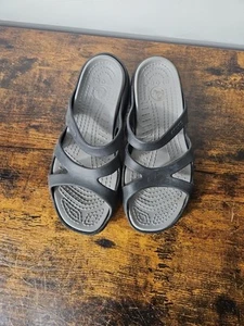 Crocs Womens Meleen Sandal Black Comfort Outdoors Summer Vacation Size 7 - Picture 1 of 6