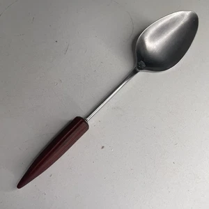 VTG Androck Stainless Red Bullet Bakelite Handle Serving Spoon Utensil - Picture 1 of 9