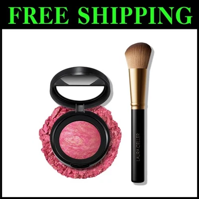 Radiant Sunlit Rose Blush + Angled Brush Set - Image 1 of 4