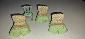 Fisher Price Loving Family dollhouse dining room 4 - Chairs with 3 slip covers - Picture 1 of 1