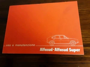 Libretto Uso e Manutenzione Alfasud Super originale - Foto 1 di 5
