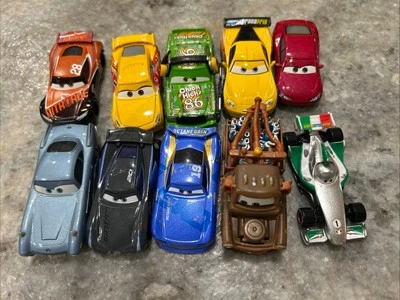 Disney Pixar Cars Lot  10 Mixed Die Cast Metal Cars Used - Image 1 of 4