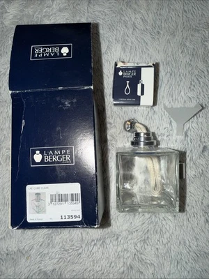 Lamp Berger lampada fragranza cubo trasparente NUOVO Paris lampada olio catalitico con stoppino aperto - Immagine 1 di 4