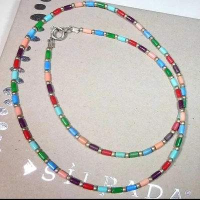 Silpada 925 Sterling Silver Multi Colored Beaded Necklace N0845 - Image 1 of 4