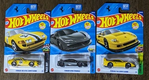 Lot of 3  2025 Hot Wheels FERRARI 365 GTB4, COMPETIZONE SF40  & STRADALE SF90 - Picture 1 of 2
