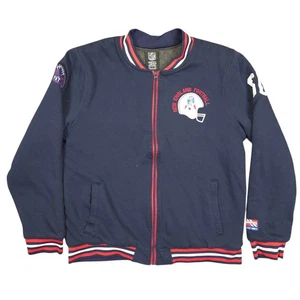NFL Team Apparel New England Patriots Retro Logo Varsity Jacke Herren Large Blau - Bild 1 von 10