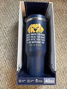 Golden Retriever Life Is Good 40oz Nomad Stahl Reisebecher mit Griff & Strohhalm - Bild 1 von 8