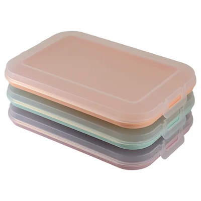 3er Set Frischhaltedose Aufbewahrungsbox Stapelbox Wurst Käse Vorrat bunt - Bild 1 von 4