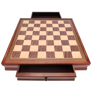 WE Games Wood Laminate Chess Board with Storage Drawers - Picture 1 of 6