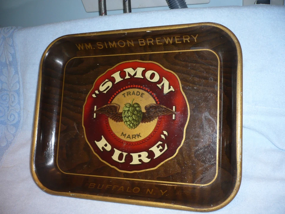 VINTAGE WM. SIMON BREWERY BUFFALO NY BEER TRAY  pre pro - Image 1 of 4