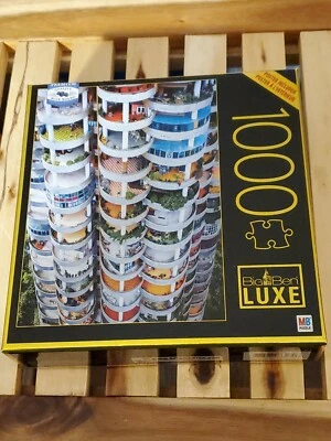 Big Ben Luxe 1000 piece Jigsaw Puzzle Colorful Apartments Building Brand New - Image 1 of 3