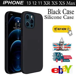 Black Case For iPhone15 14 13 12 11 Pro Max XS Shockproof Silicone Cover colours - Picture 1 of 5