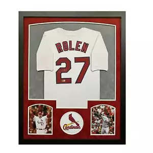 Scott Rolen Signed St. Louis White Custom Suede Matte Framed Baseball Jersey (Be - Picture 1 of 6