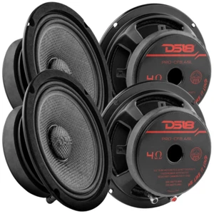4x DS18 PRO-CF6.4SL 6.5" Shallow Mount Mid-Bass Loudspeaker - 250 Watt Rms 4-ohm - Picture 1 of 6