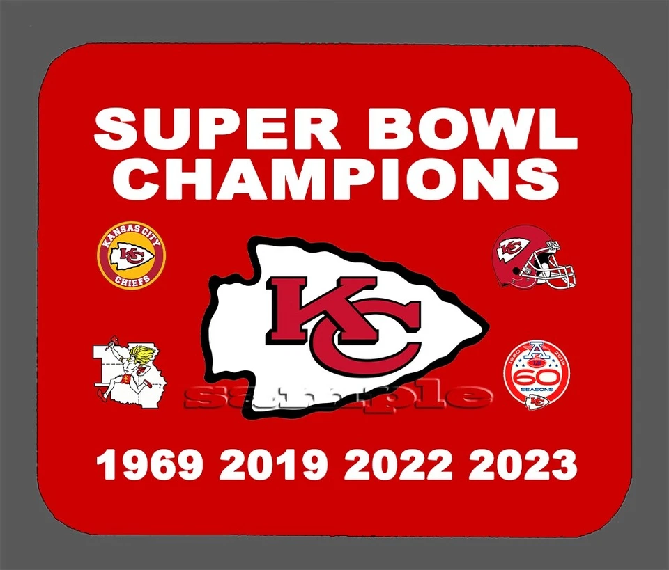 Kansas City Chiefs Super Bowl Championship Banner Mouse Pad Item#482  - Image 1 of 1