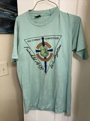 Vintage SAC COMBAT COMPETITION Shirt 1990 Medium Fairchild Air Force Foto 1 de 4