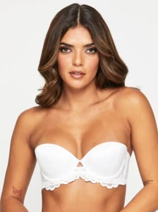 Ann Summers The Icon Padded Multiway Balcony Bra Sizes 32A~38D White - Picture 1 of 7