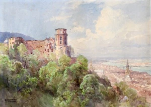 Edward Harrison Compton Heidelberg Heidelberger Schloß Neckar Pfalz Kurfürst - Picture 1 of 2