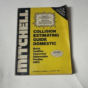 Mitchell Collision Estimating Guide Domestic Volume 25 August 1983 - Picture 1 of 13