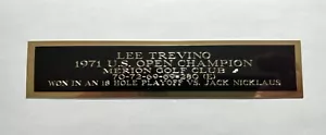 Lee Trevino 1971 US Open Champion Nameplate For A Golf Photo Plaque 1.5" X 8" - Picture 1 of 12
