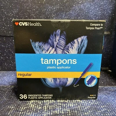 Tampones de plástico CVS Health, sin perfume, súper, 36 quilates - Envío gratuito Foto 1 de 4