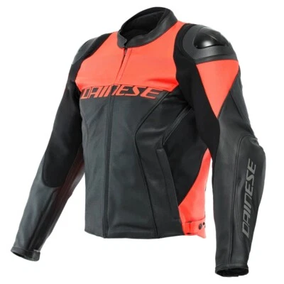 Dainese Racing 4 Leather Perforated Jacket Motorbike Red Black SALE £379.99 - Image 1 of 3